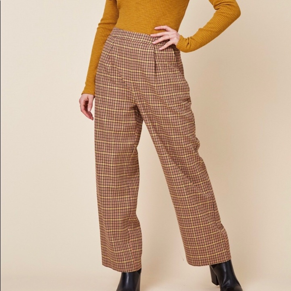 Lost + Wander Tumbleweed plaid crop pant Sz XS